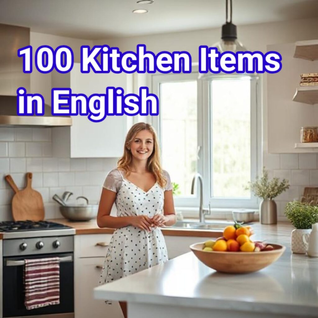 100 Kitchen Items in English | Great Word Meaning | engishkilearning.in