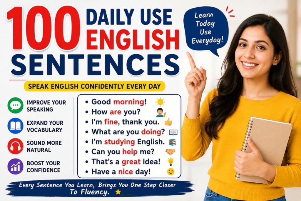 Daily Use Sentences 100 Daily Use Sentences